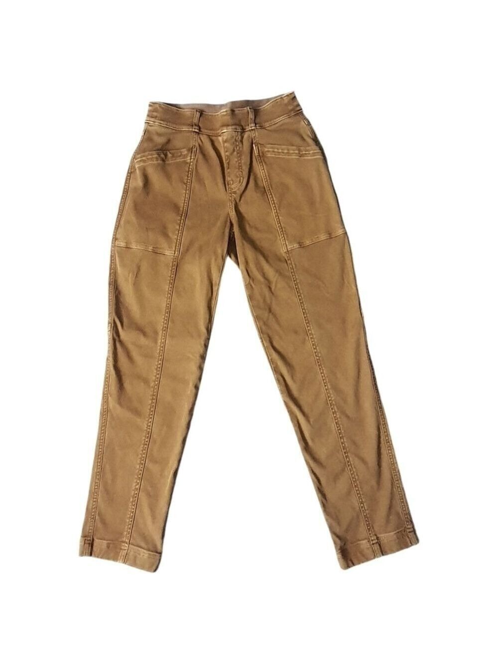 Spanx Twill Stretch Pant Womens S in Honey Glow Faded Wash EUC